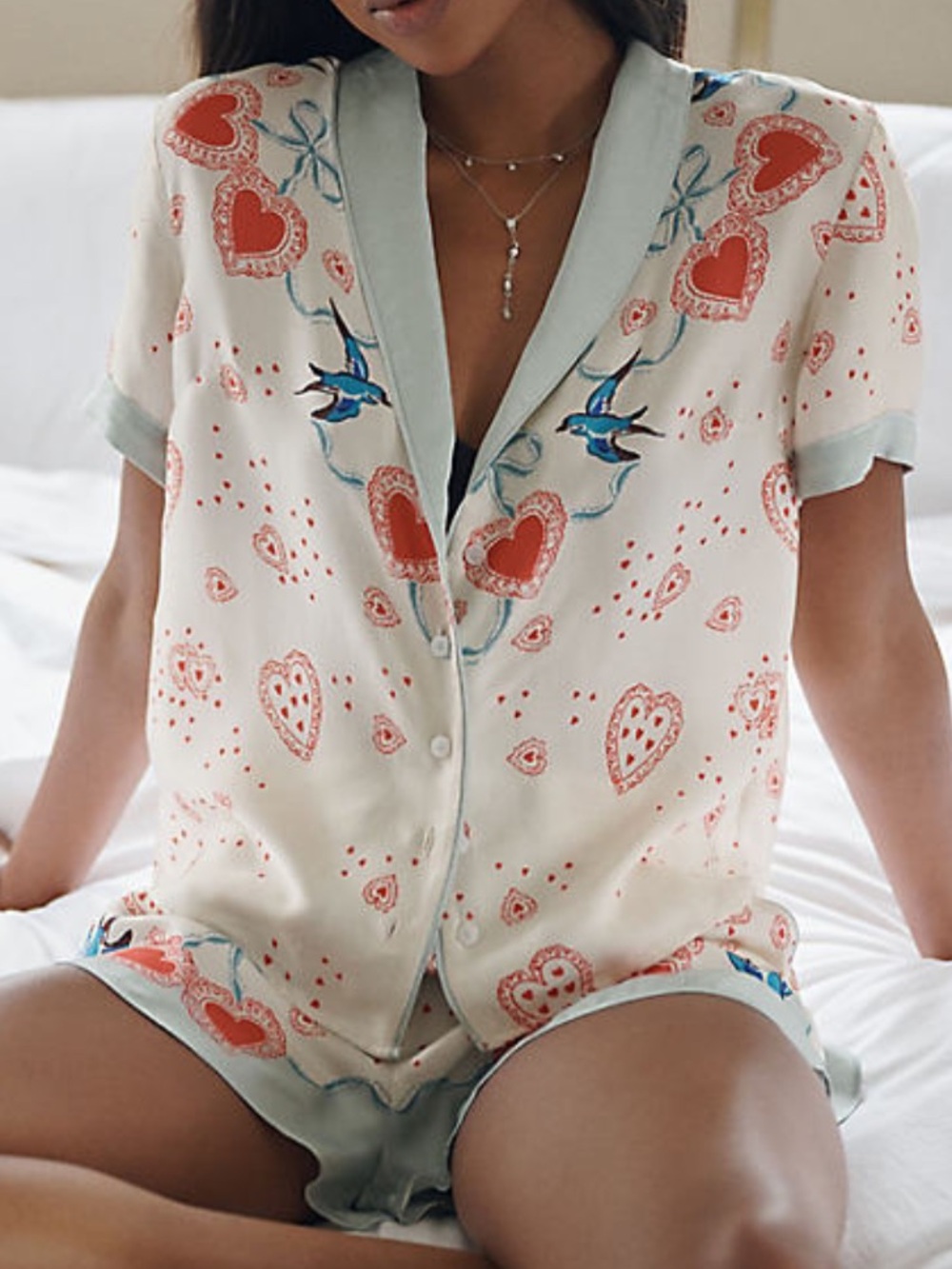 Lyrebird Valentine silky kimono pajama top Wedding Sold Out